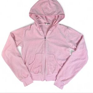 Charlotte Russe Pink Zip Up Hoodie